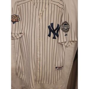 Majestic New York Yankees 2009 World Series DEREK JETER Jersey Mens Size‎ 52
